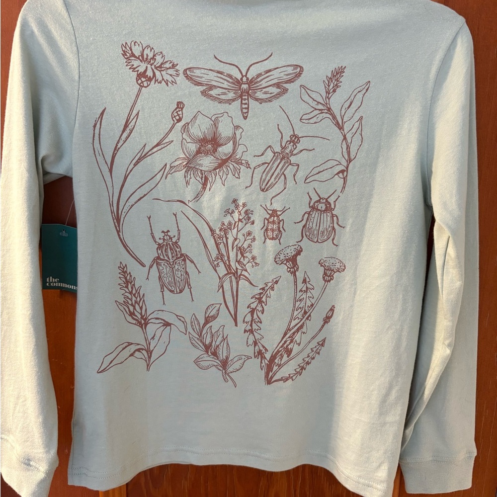 Floral Insect Print Kids Shirt